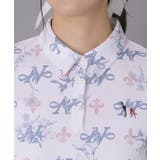 【ADABAT NAVY】ロゴモノグラムプリント半袖ポロシャツ | adabat | 詳細画像14 