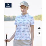 ライトピンク(170) | 【ADABAT NAVY】ロゴモノグラムプリント半袖ポロシャツ | adabat