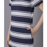 【ADABAT NAVY】UVカット ランダムボーダーポロえりワンピース | adabat | 詳細画像12 