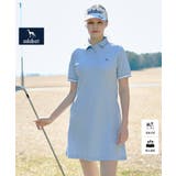 サックスブルー(090) | 【ADABAT NAVY】吸水速乾/接触冷感 カノコポロえりワンピース | adabat