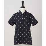 【ADABAT NAVY】モノグラムサッカー半袖ポロシャツ | adabat | 詳細画像1