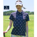 ブルー(093) | 【ADABAT NAVY】モノグラムサッカー半袖ポロシャツ | adabat