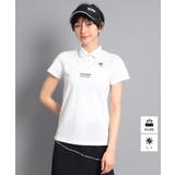 ホワイト(001) | 【UVカット／吸水速乾】ロゴデザイン 半袖ポロシャツ | adabat