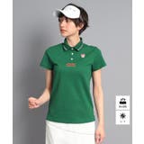 ダークグリーン(023) | 【UVカット／吸水速乾】ロゴデザイン 半袖ポロシャツ | adabat
