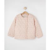 ライトピンク(070) | 【100-150cm】ハートキルトノーカラーブルゾン | SHOO・LA・RUE