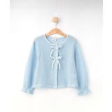 サックスブルー(090) | 【100-150cm】レースニットソーカーディガン | SHOO・LA・RUE