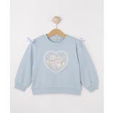 サックスブルー(090) | 【100-150cm】オーガンジーモチーフスウェット | SHOO・LA・RUE