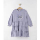 【100-150cm】ミニ裏毛ティアードワンピース | SHOO・LA・RUE | 詳細画像1 