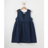 【洗える/100-150cm】スカラップ使いがキュートな デニムジャンドレ | SHOO・LA・RUE | 詳細画像1 