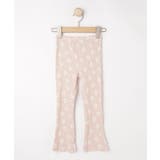 ライトピンク(170) | 【100-120cm】フラワープリントフレアリブレギンス | SHOO・LA・RUE