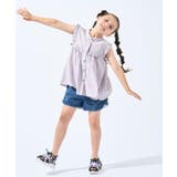 【100-150cm】シャーリングがポイント ケミカルデニムショートパンツ | SHOO・LA・RUE | 詳細画像13