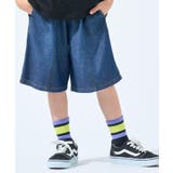 【100-150cm/ひんやり】ゆったりシルエットの デニムハーフパンツ | SHOO・LA・RUE | 詳細画像8 