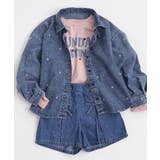 【100-150cm】デニムロゴデザインロンT | SHOO・LA・RUE | 詳細画像8 