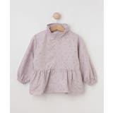 ラベンダー(080) | 小花柄ペプラムブルゾン | SHOO・LA・RUE