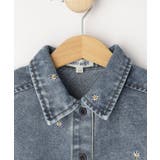 【100-150cm】フラワー刺繍デニムシャツ | SHOO・LA・RUE | 詳細画像3 