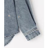 【100-150cm】フラワー刺繍デニムシャツ | SHOO・LA・RUE | 詳細画像4 