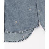 【100-150cm】フラワー刺繍デニムシャツ | SHOO・LA・RUE | 詳細画像5 