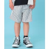 【110-140cm】サッカーストライプハーフパンツ | SHOO・LA・RUE | 詳細画像1 
