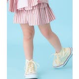 【110-140cm】サッカーストライプフリルスカパン | SHOO・LA・RUE | 詳細画像1 