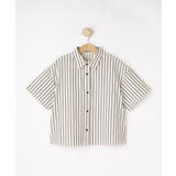 オフホワイト(303) | 【セットアップ可能/親子リンク】サッカーストライプシャツ | SHOO・LA・RUE