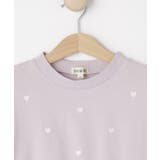 【100-150cm】裾フリルハート刺繍Tシャツ | SHOO・LA・RUE | 詳細画像3 