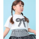 【100-150cm】ギンガムリボンTシャツ | SHOO・LA・RUE | 詳細画像1 