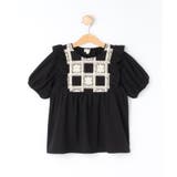 ブラック(019) | 【100-150cm】クロシェチュニックブラウス | SHOO・LA・RUE