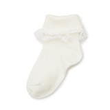 アイボリー(004) | 【セレモニー】折り返しレースクルー丈ソックス | SHOO・LA・RUE