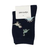 ネイビー(094) | 恐竜総柄クルー丈ソックス | SHOO・LA・RUE