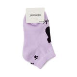 パープル(091) | キャットシルエットアンクル丈ソックス | SHOO・LA・RUE