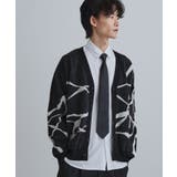 ブラック(019) | ラインアートニットカーディガン | tk.TAKEO KIKUCHI