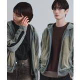 ライトグレー(011) | ヴィンテージライクベロアジップパーカー | tk.TAKEO KIKUCHI