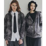 グレー(012) | ヴィンテージライクプリント ジップパーカー | tk.TAKEO KIKUCHI