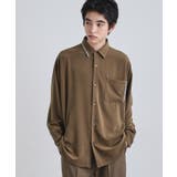 モカブラウン(042) | なめらかスエードタッチステッチシャツ | tk.TAKEO KIKUCHI