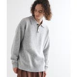 ライトグレー(011) | カーブスイッチニットポロシャツ | tk.TAKEO KIKUCHI