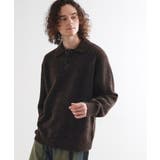 ブラウン(044) | カーブスイッチニットポロシャツ | tk.TAKEO KIKUCHI