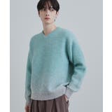 ミントグリーン(021) | ミスティーシャギーVネックニット | tk.TAKEO KIKUCHI