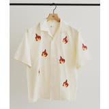 オフホワイト(103) | K’PJT by AYUTA 『炎刺繍シャツ』 | tk.TAKEO KIKUCHI