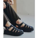 ブラック(219) | 身長＋4.2cmアソートシャークソールボリュームサンダル | tk.TAKEO KIKUCHI