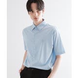 サックスブルー(090) | 【マシンウォッシャブル】フロントオープンシャツ | tk.TAKEO KIKUCHI