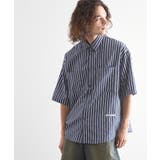 ネイビー(394) | ストライプ刺繍シャツ | tk.TAKEO KIKUCHI