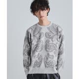 ライトグレー(411) | 【洗える】ペイズリーニットプルオーバー | tk.TAKEO KIKUCHI