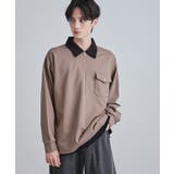 トープ(054) | ハードポンチハーフジップポロカットソー | tk.TAKEO KIKUCHI