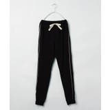 ブラック(019) | 【150-160/ストレッチ素材】ラインジョガーパンツ | THE SHOP TK