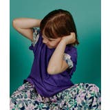 パープル(083) | ピグメントフハクドッキングTシャツ | THE SHOP TK