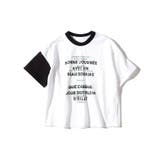 ブラック(019) | 【110‐150】リンガー袖配色ロゴTシャツ | THE SHOP TK