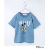 サックスブルー(190) | Disney/【110-150/親子リンク】プリント半袖Tシャツ | THE SHOP TK