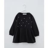 ブラック(019) | 【110-150/親子リンク】ビジューペプラムトップス | THE SHOP TK