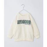 オフホワイト(003) | 【100-130/裏起毛】フラワー&ラメロゴプルオーバー | THE SHOP TK