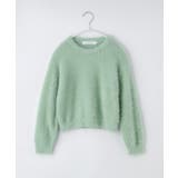 ミントグリーン(021) | 【130・150】フェザークルーネックニット | THE SHOP TK